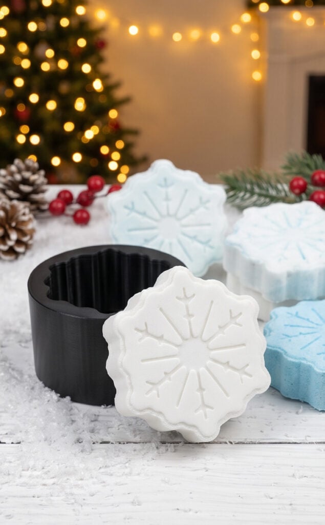 snowflake bath bomb mold